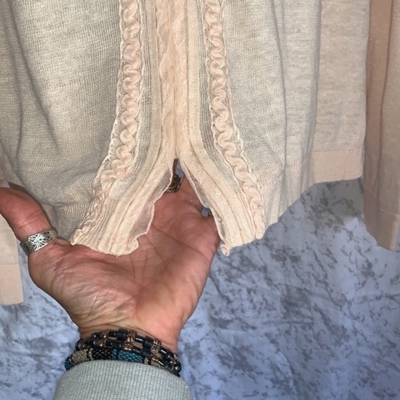 AUGUST SILK LINEN SWEATER BLUSH LADIES SIZE LARGE - Picture 4 of 9